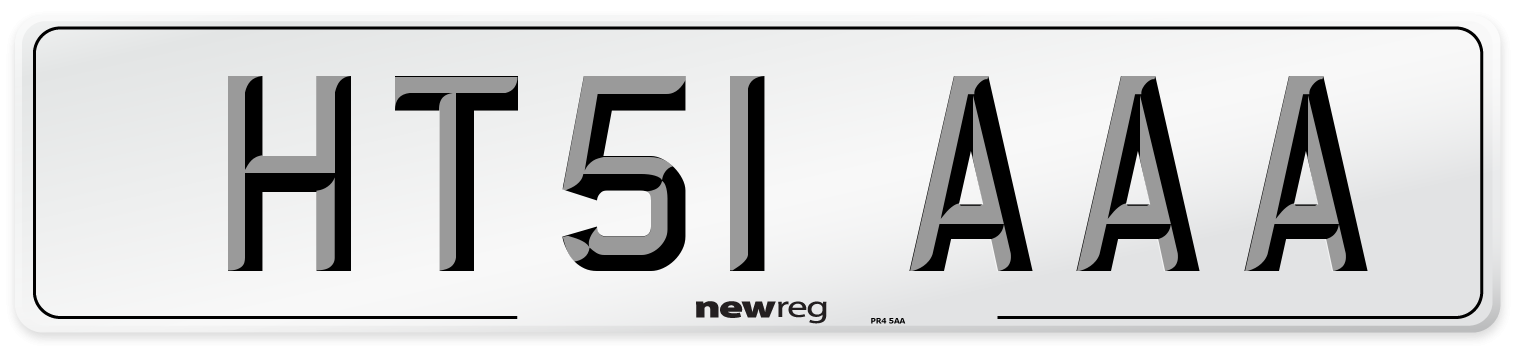 HT51 AAA Number Plate from New Reg